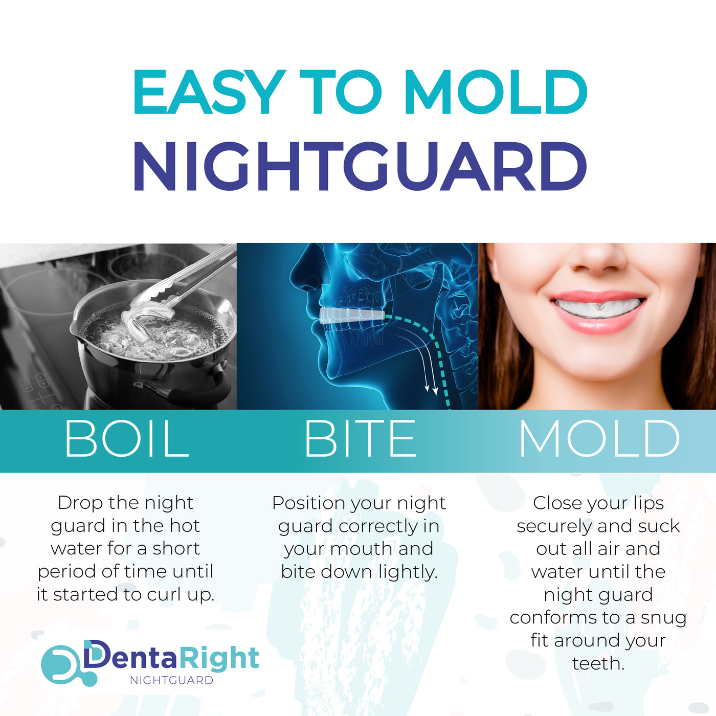 OraHefty: Moldable Nightguard Recommended for Regular Sized Mouth & for Mild to Heavy Teeth Grinders